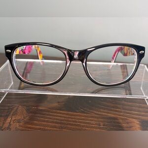 Vera Bradley Leigh Cs VaVa Bloom Black & Floral Prescription Glasses Frames